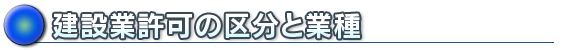 建設業許可の区分と業種